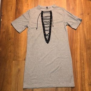 T shirt v neck dress